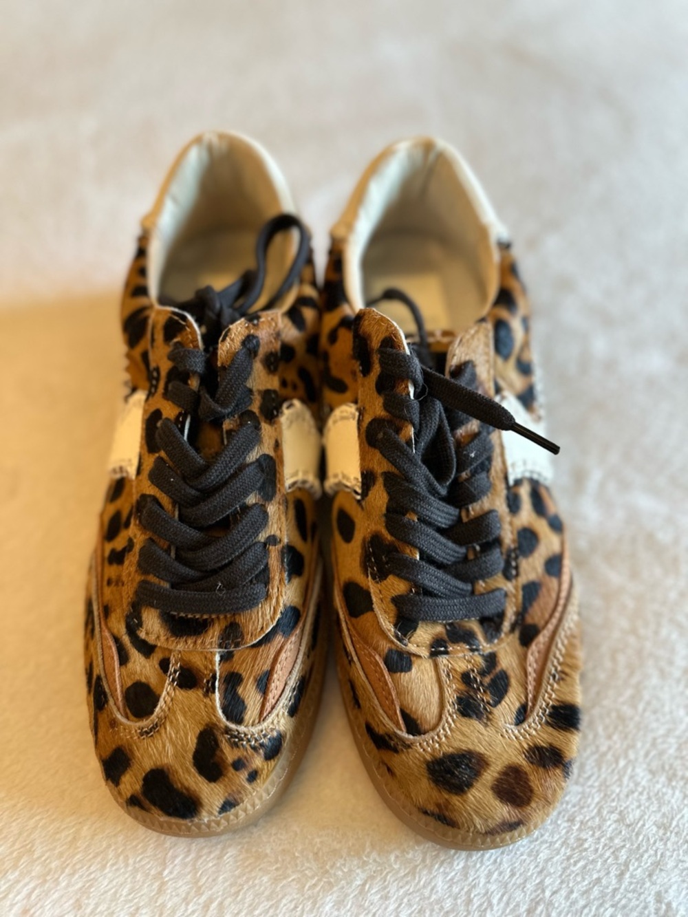Dolce Vita Notice Stitch Sneakers Leopard-Print Low-Top in Brown and Black - Picture 4 of 4